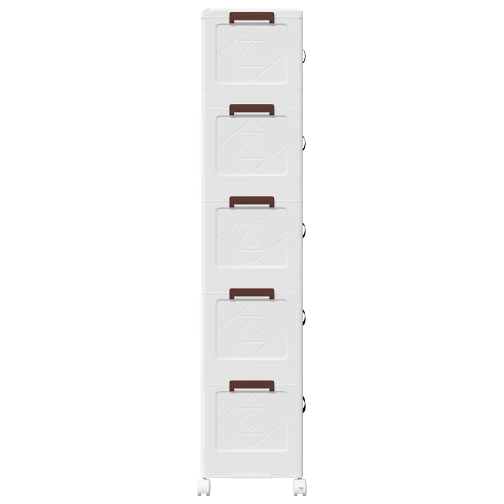 vidaXL Förvaringslåda stapelbar med hjul 5 nivåer 28 L 48,5x29,5x139cm