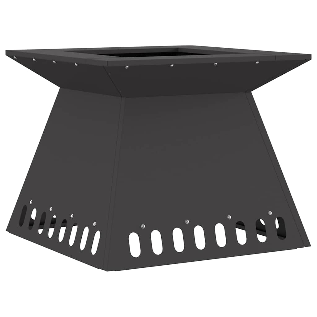 vidaXL Eldskål Svart 48 x 48 x 40 cm Väderbeständig stål