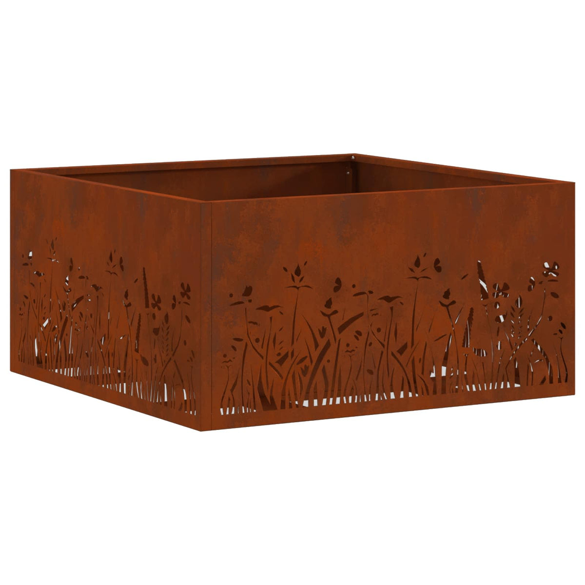 vidaXL Eldskål Rostig 60 x 60 x 30 cm Väderbeständig stål