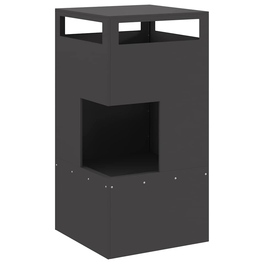 vidaXL Eldskål Svart 50 x 50 x 100 cm Väderbeständig stål
