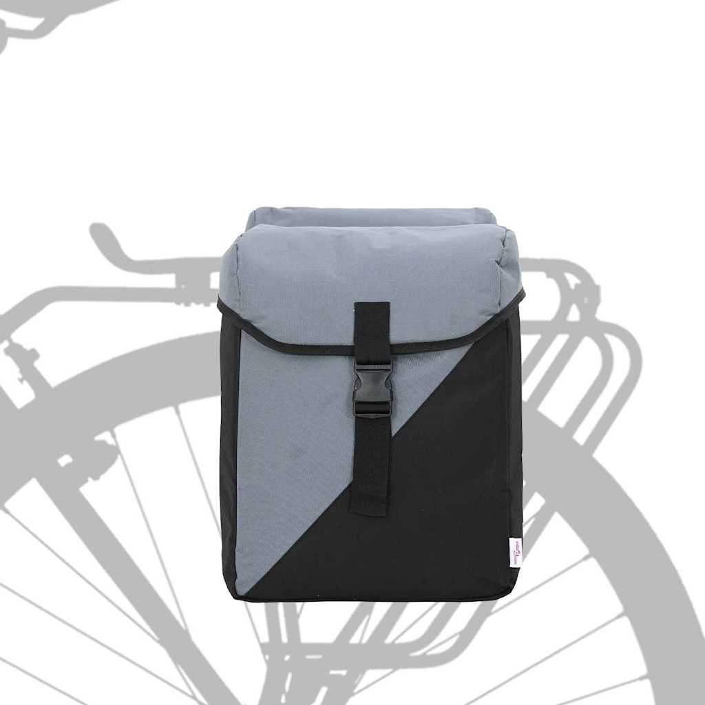 vidaXL Cykelväska Grå och svart 31,5 x 15,5 x 40 cm Polyester