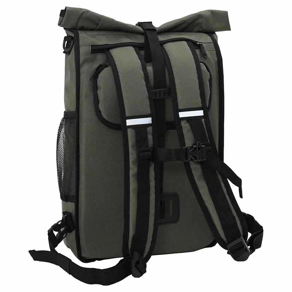 vidaXL Cykelväska Olivgrön 31 x 13 x 58 cm Polyester