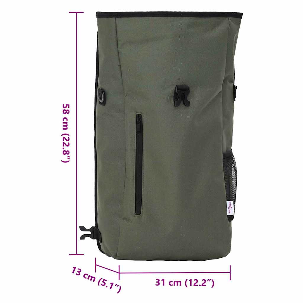 vidaXL Cykelväska Olivgrön 31 x 13 x 58 cm Polyester