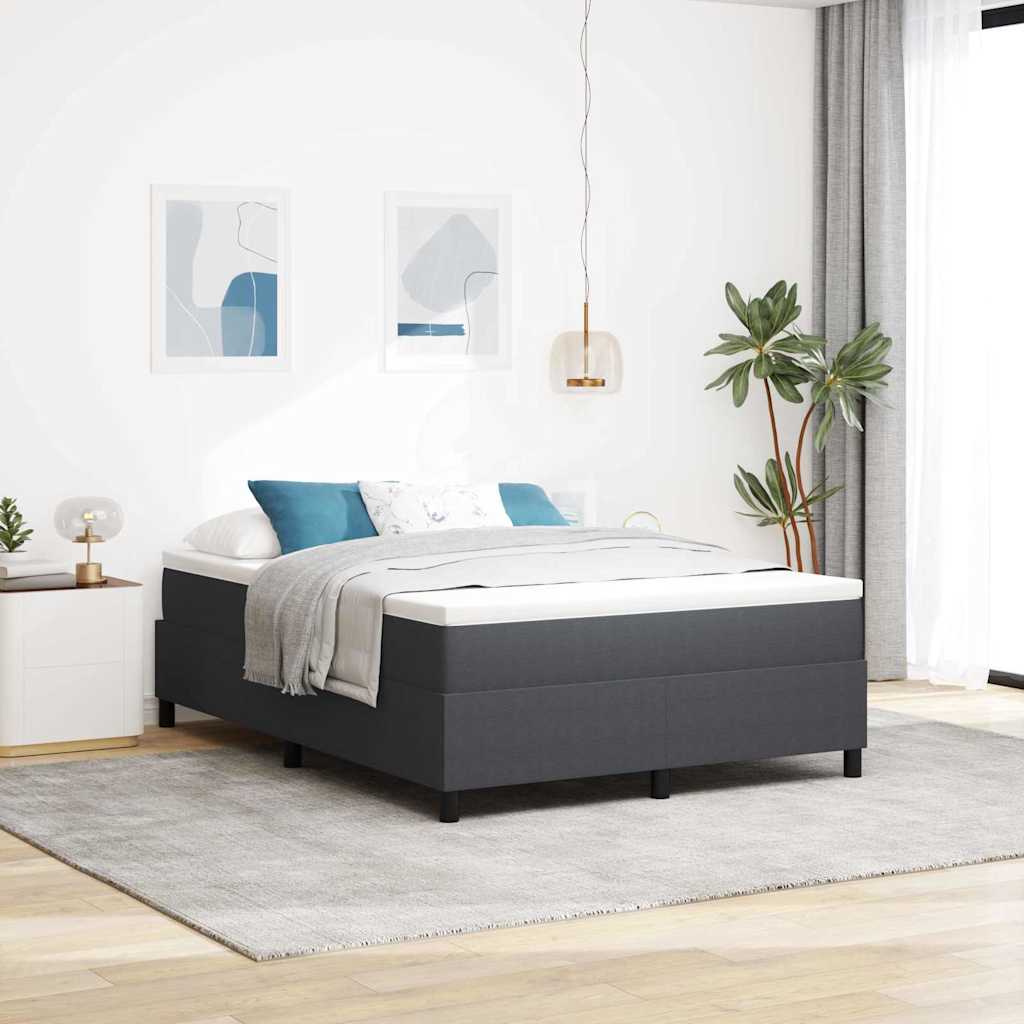 vidaXL Bäddfjäder Mörkgrå och vit 140 x 200 cm Kordread tyg