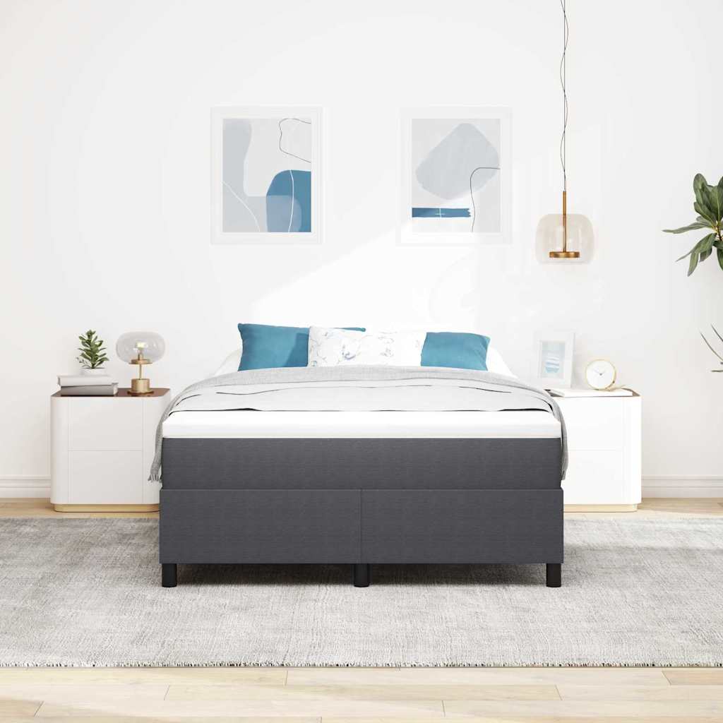 vidaXL Bäddfjäder Mörkgrå och vit 140 x 200 cm Kordread tyg