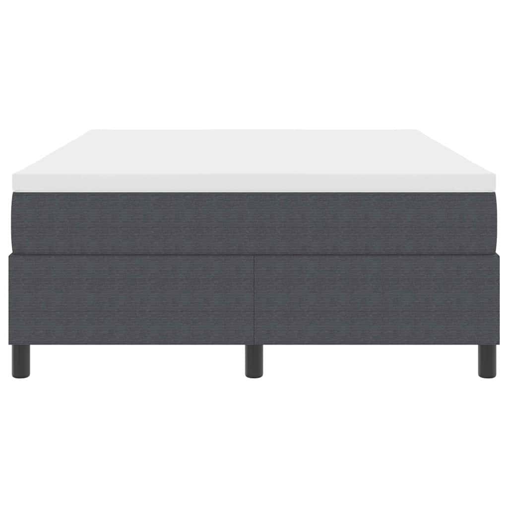 vidaXL Bäddfjäder Mörkgrå och vit 140 x 200 cm Kordread tyg