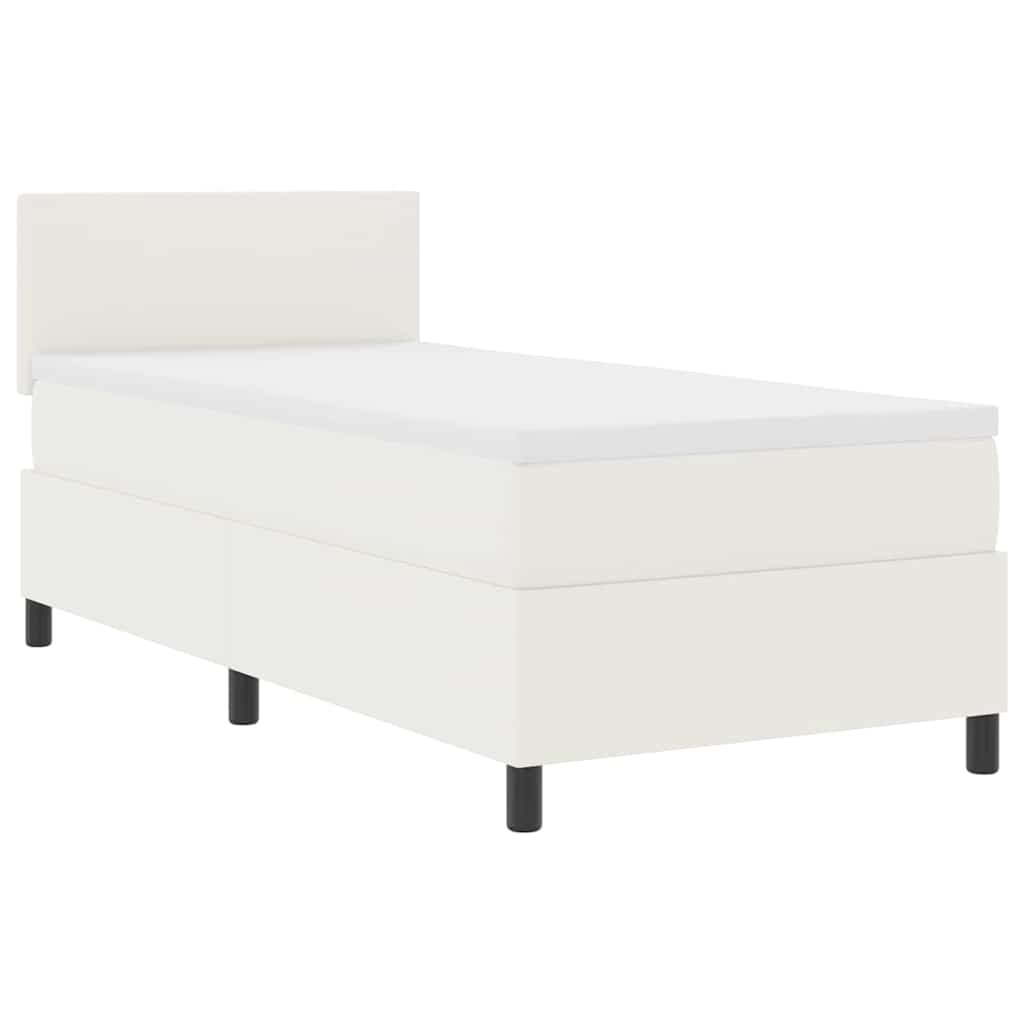 vidaXL Bäddfjäder Grädde och vit 100 x 200 cm Kordread tyg