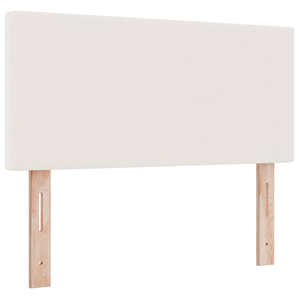vidaXL Bäddfjäder Grädde och vit 100 x 200 cm Kordread tyg