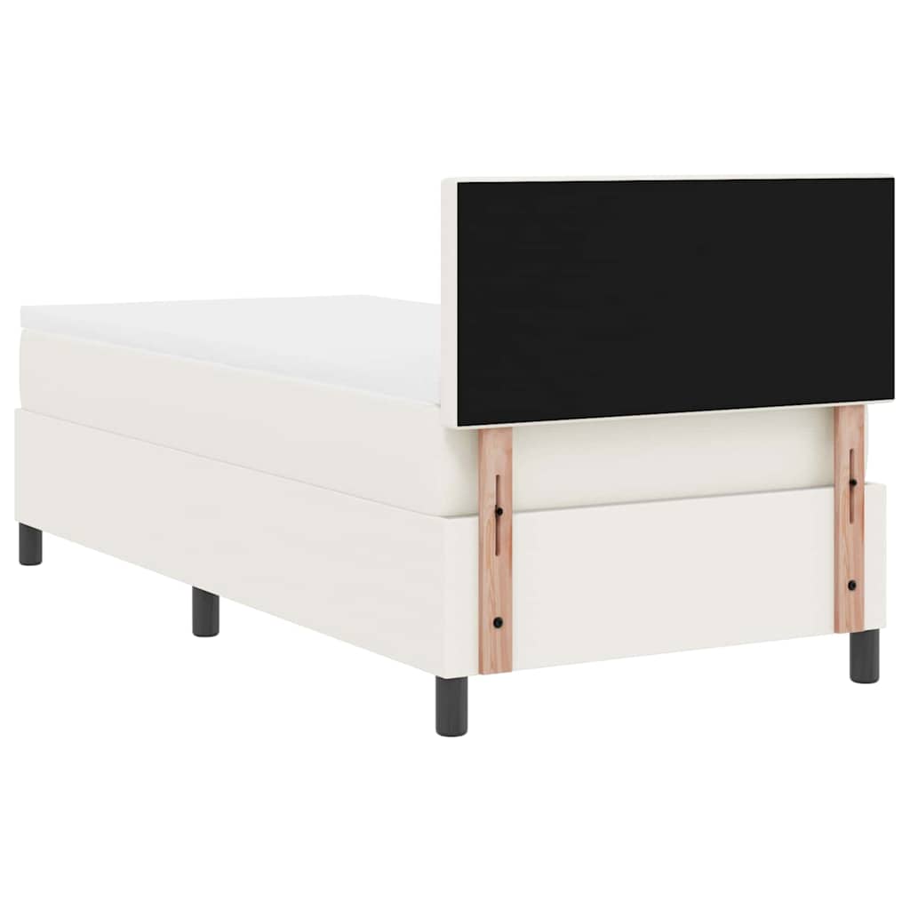 vidaXL Bäddfjäder Grädde och vit 100 x 200 cm Kordread tyg