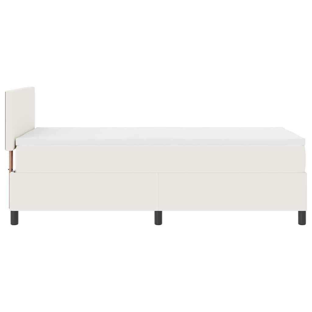 vidaXL Bäddfjäder Grädde och vit 100 x 200 cm Kordread tyg