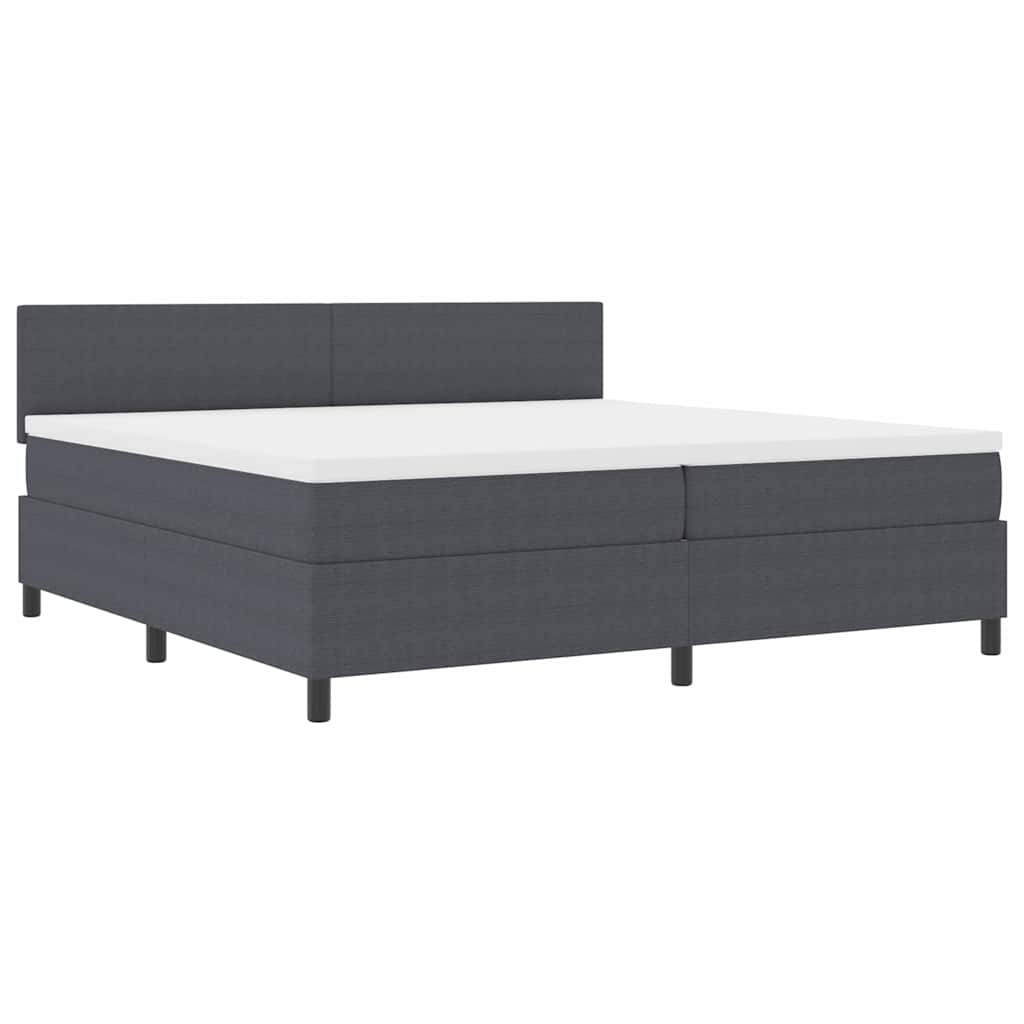 vidaXL Bäddfjäder Mörkgrå och vit 200 x 200 cm Kordread tyg