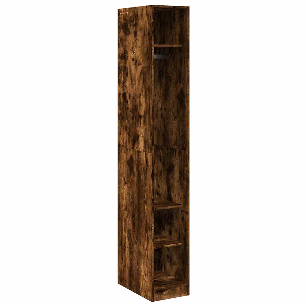 vidaXL Garderob rökfärgad ek 30x50x200 cm konstruerat trä