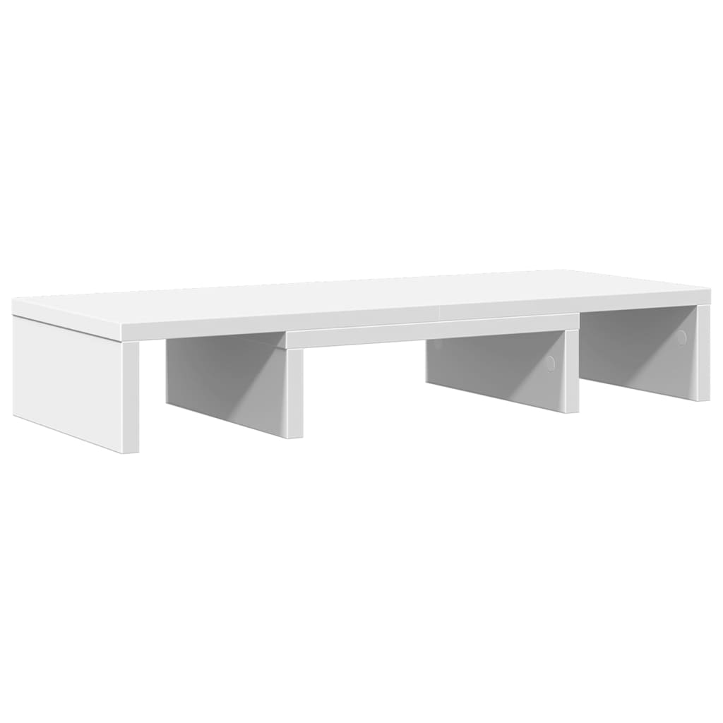 vidaXL Skärmställ justerbart 60x24x10,5 cm konstruerat trä vit