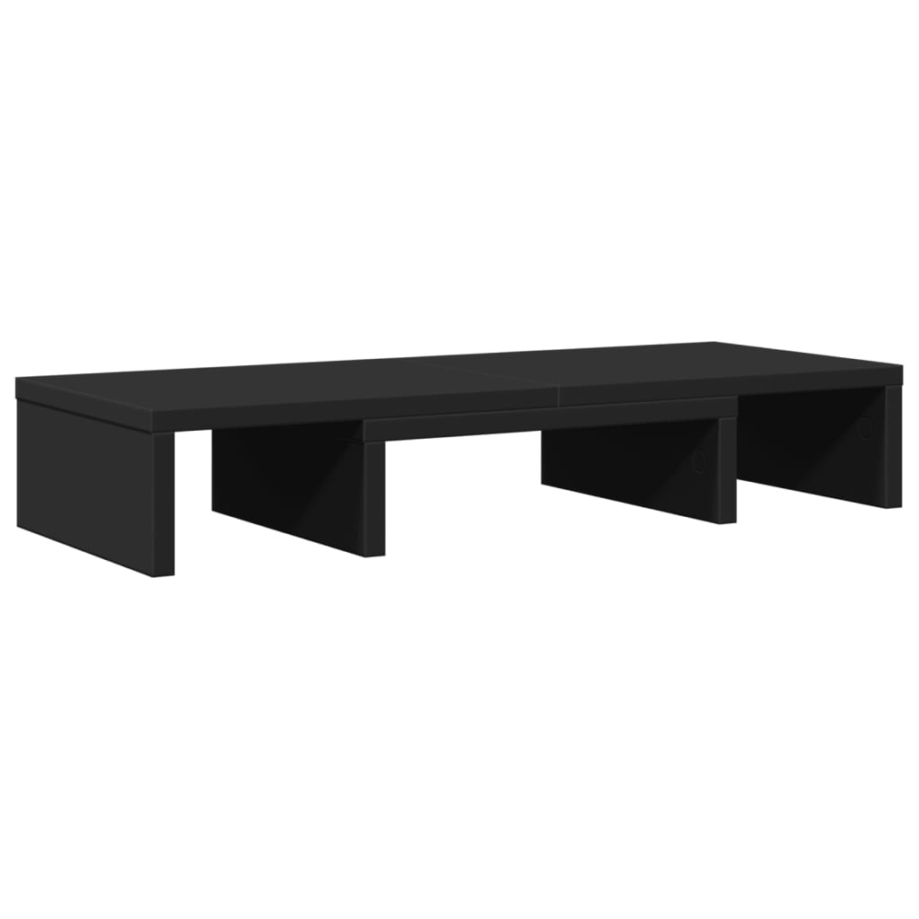 vidaXL Skärmställ justerbart 60x24x10,5 cm konstruerat trä svart