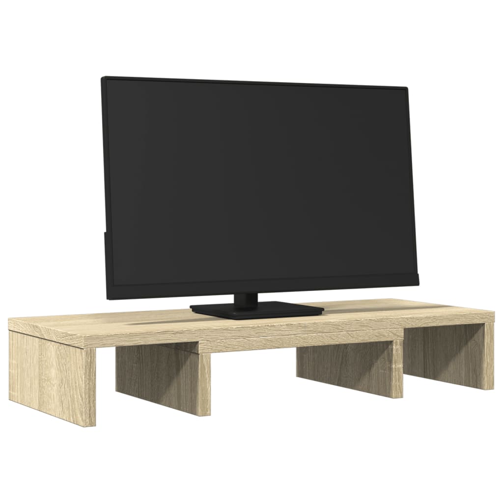 vidaXL Skärmställ justerbart 60x24x10,5 cm konstruerat trä sonoma-ek