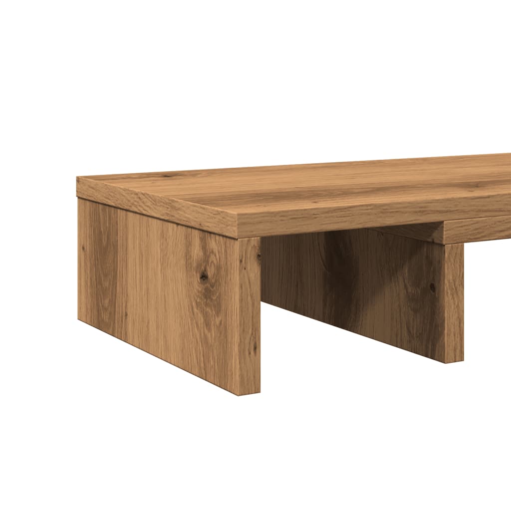 vidaXL Skärmställ justerbart 80x24x10,5 cm konstruerat trä ek