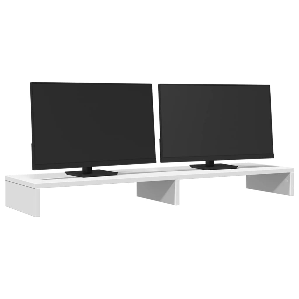vidaXL Skärmställ vit 100x27x10 cm konstruerat trä
