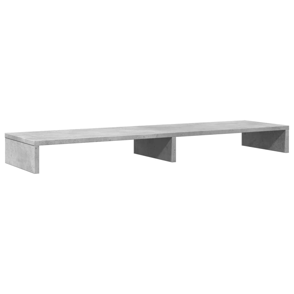 vidaXL Skärmställ betonggrå 100x27x10 cm konstruerat trä