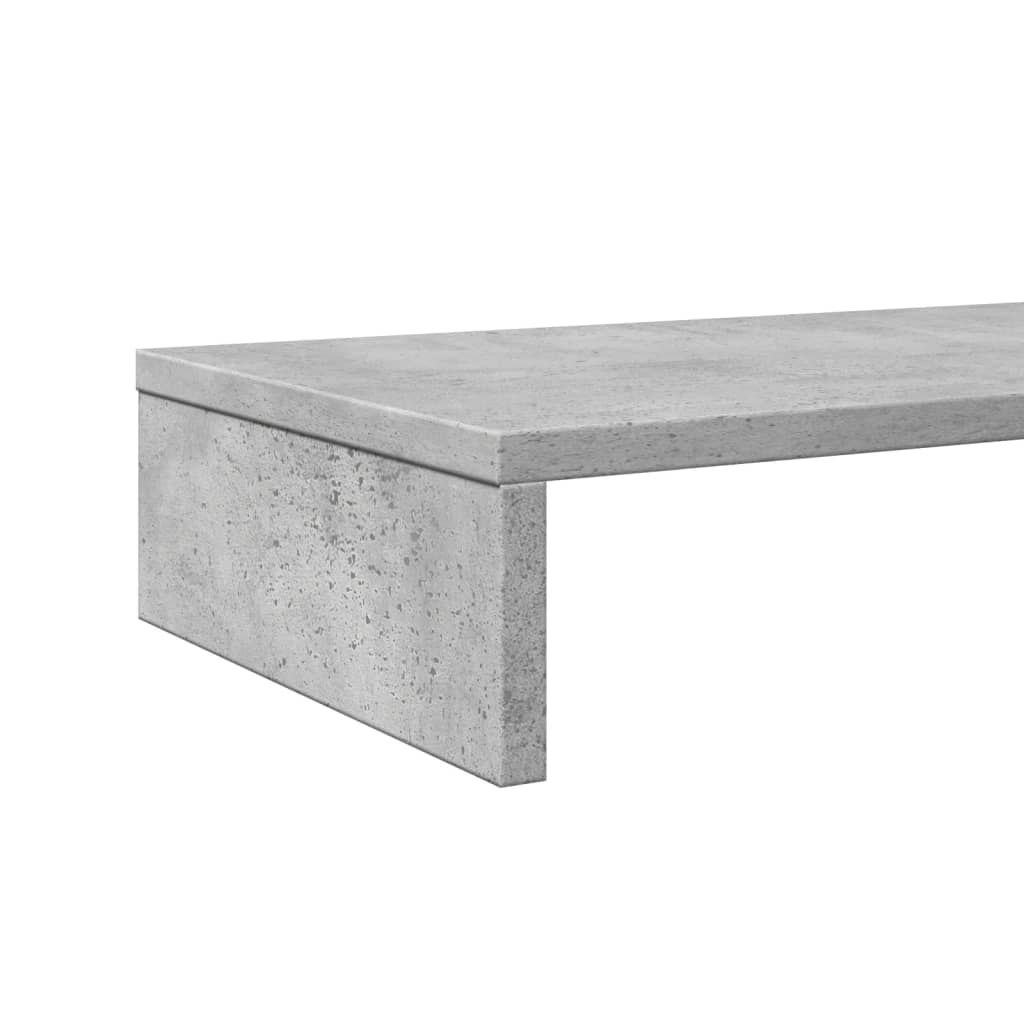 vidaXL Skärmställ betonggrå 100x27x10 cm konstruerat trä