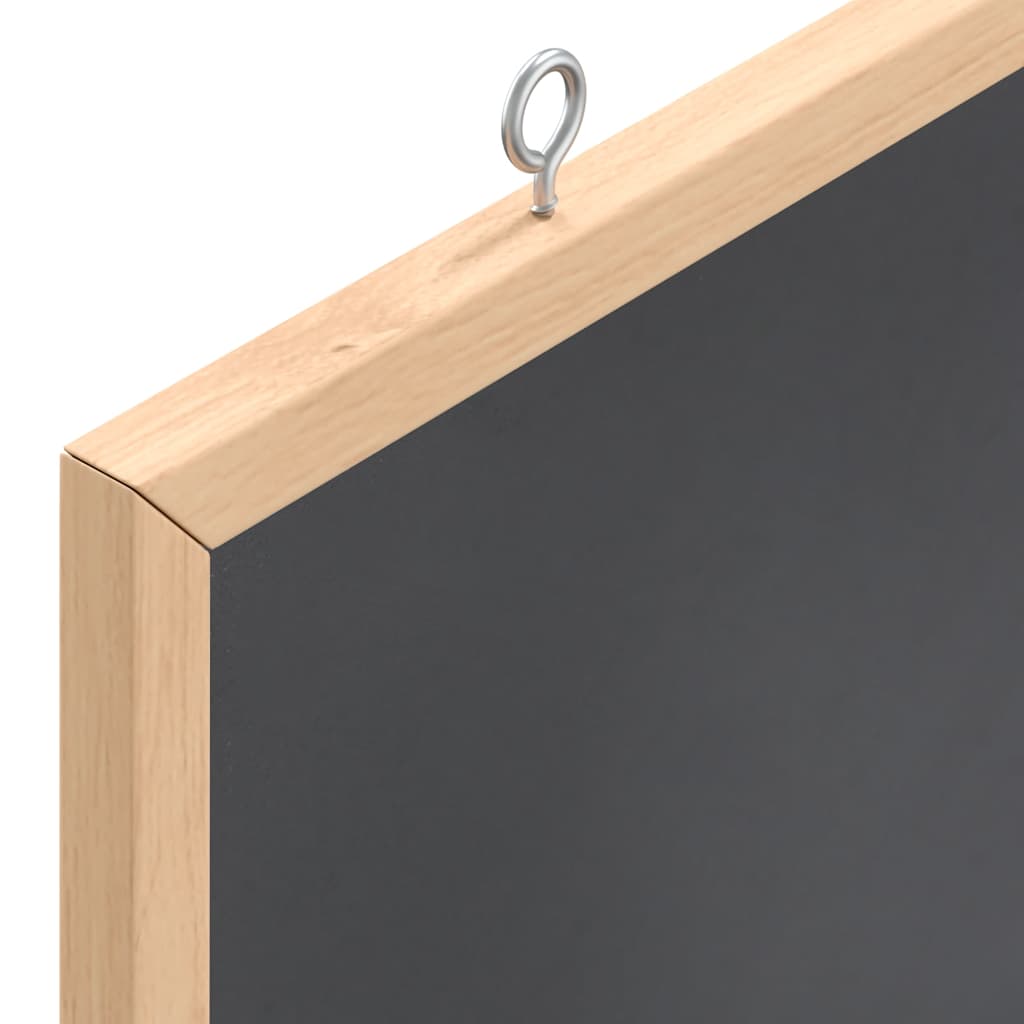 vidaXL Griffeltavla med massiv fururam svart 60x40 cm