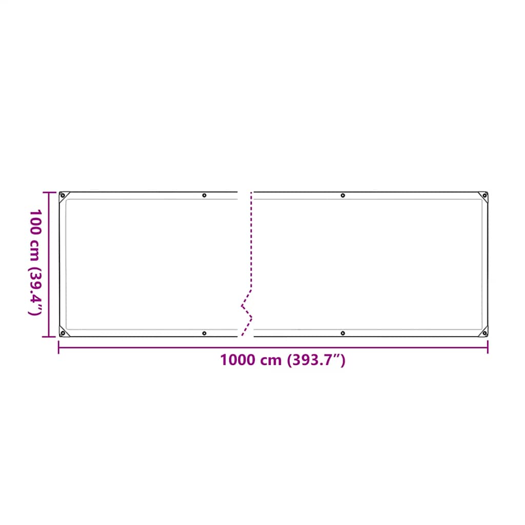 vidaXL Växtskydd med öljetter 1x10 m polyeten