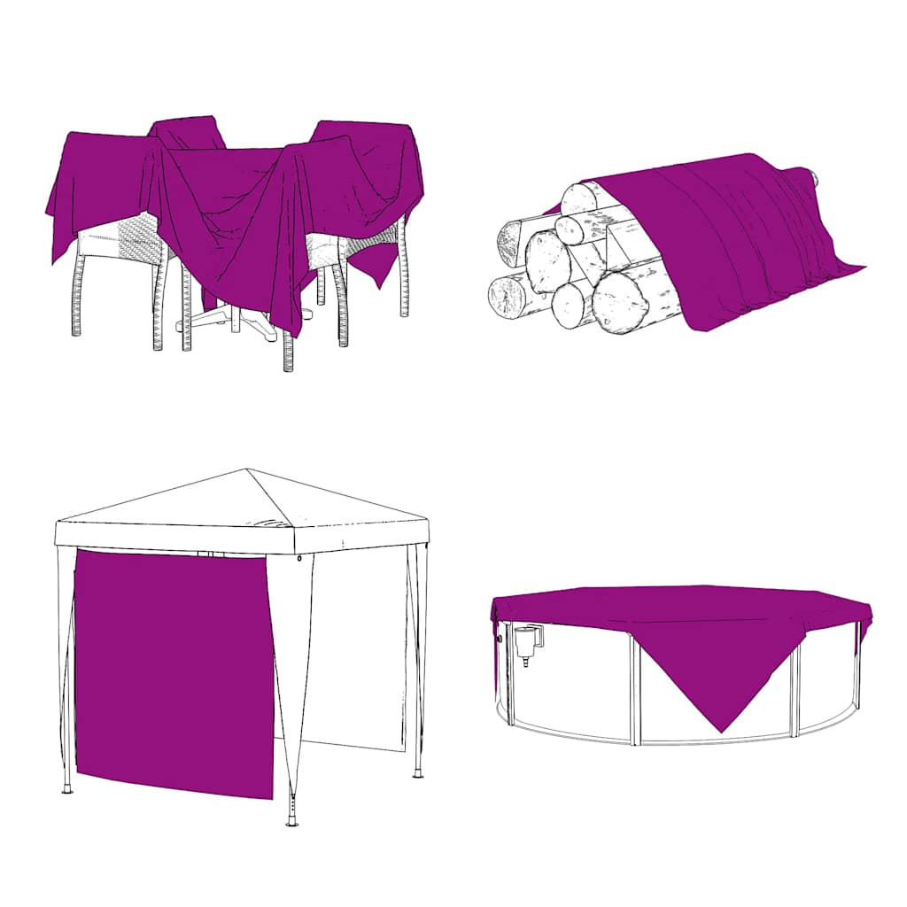 vidaXL Växtskydd med öljetter 2x6 m PVC