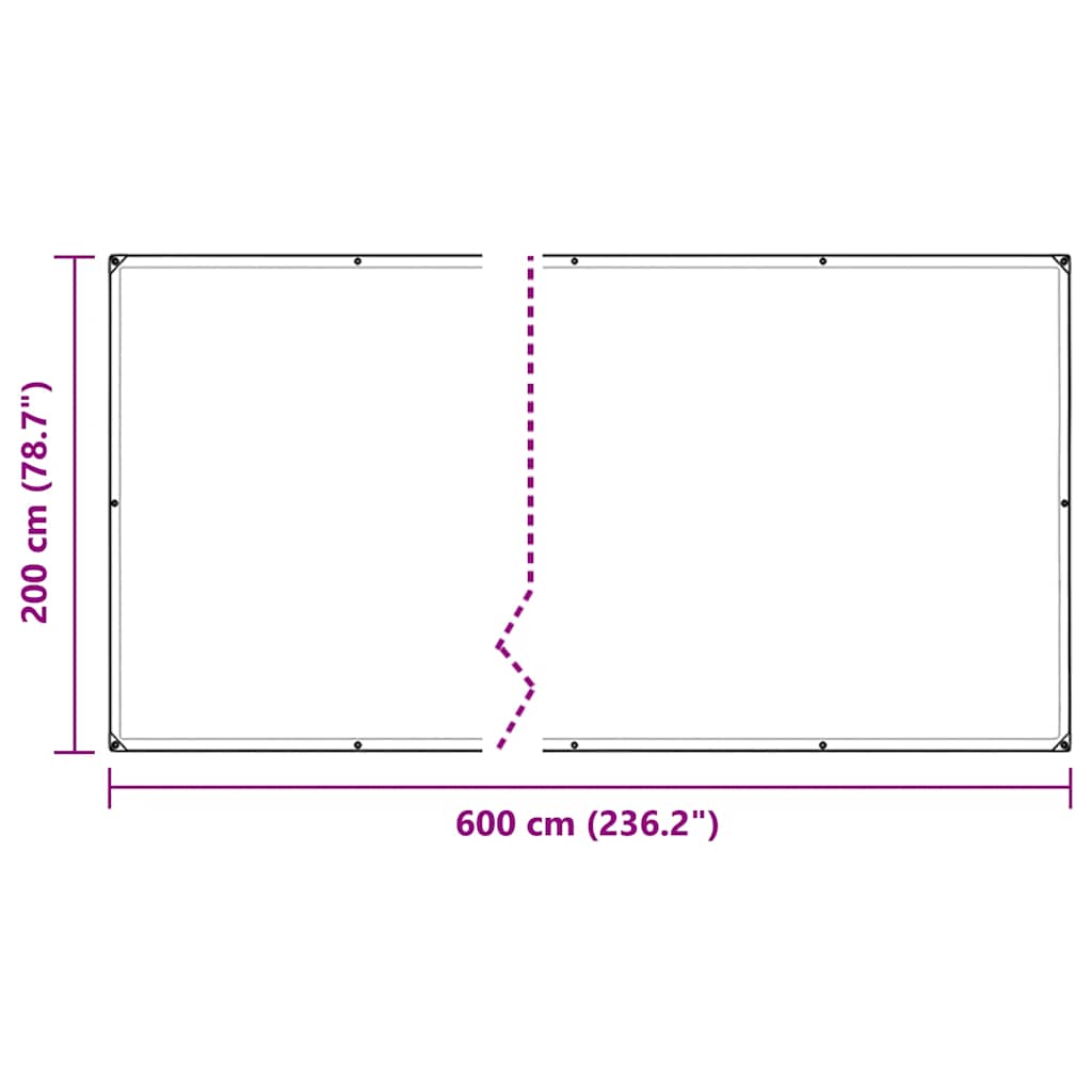 vidaXL Växtskydd med öljetter 2x6 m PVC