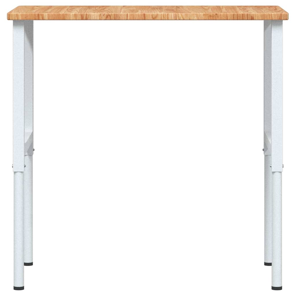 vidaXL Arbetsbänk ljusbrun 100x60x(71,5-98) cm massiv ek rektangulär