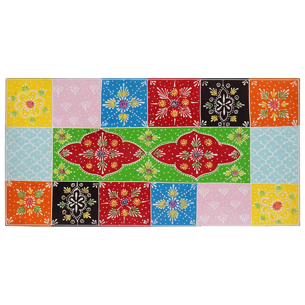 vidaXL TV-skåp Flerfärgsdesign 60 x 30 x 24 cm Massivt Mangoträ