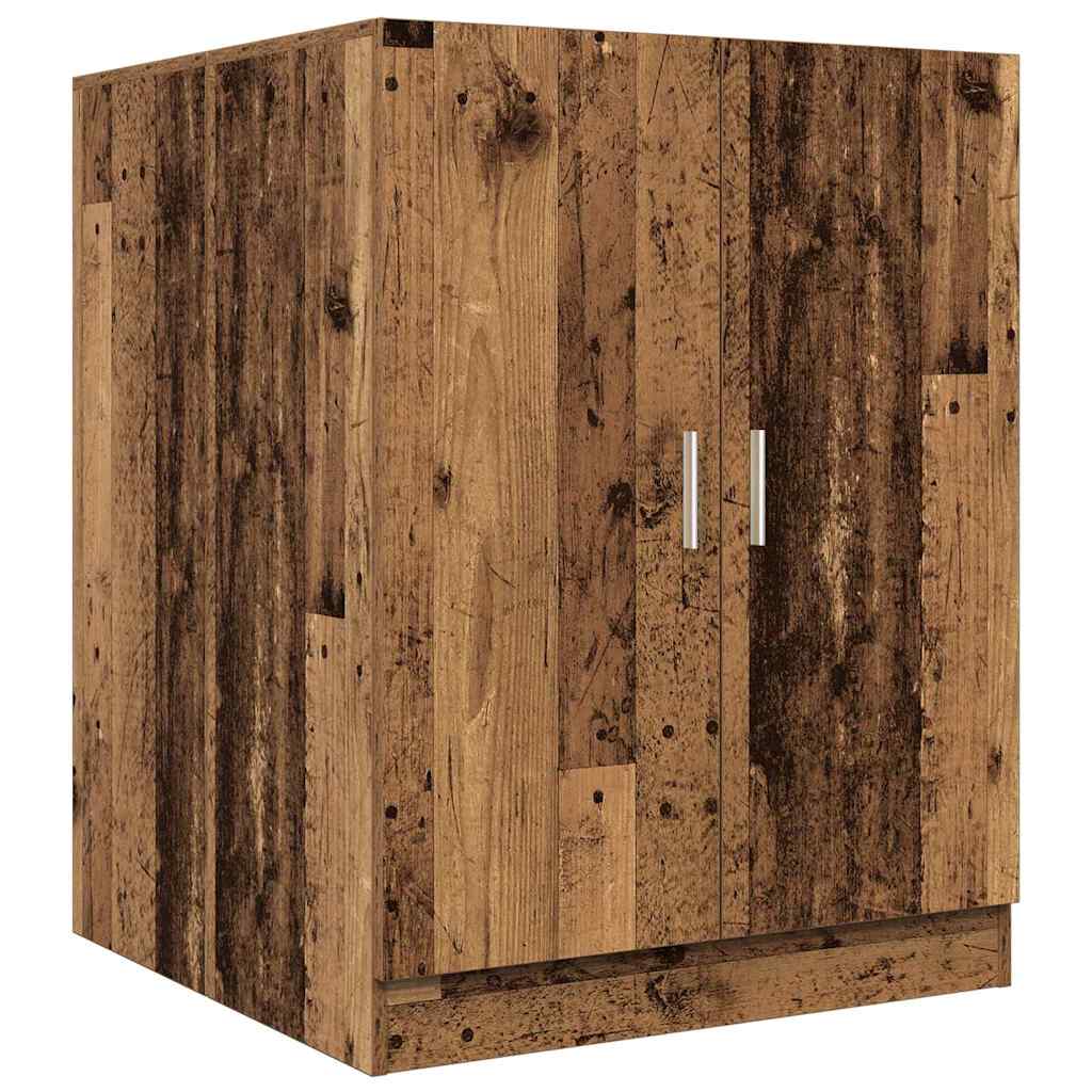 vidaXL Tvättmaskinsskåp åldrat trä 70,5x71,5x91,5 cm