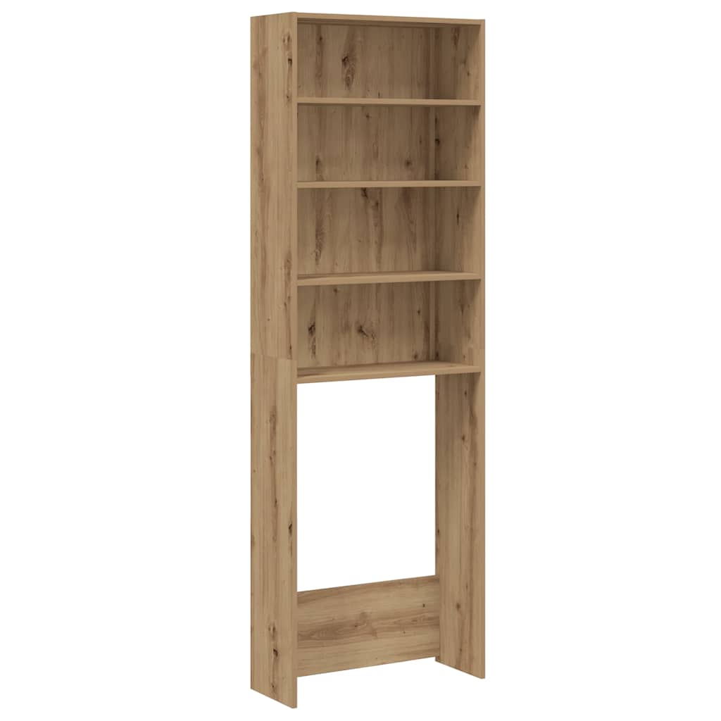 vidaXL Tvättmaskinsskåp artisan ek 64x24x190 cm