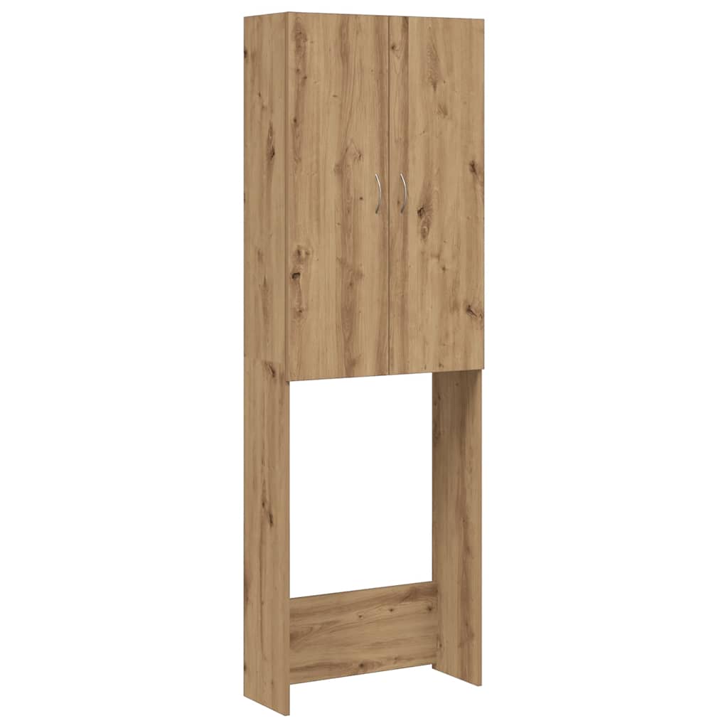 vidaXL Tvättmaskinsskåp artisan ek 64x25,5x190 cm