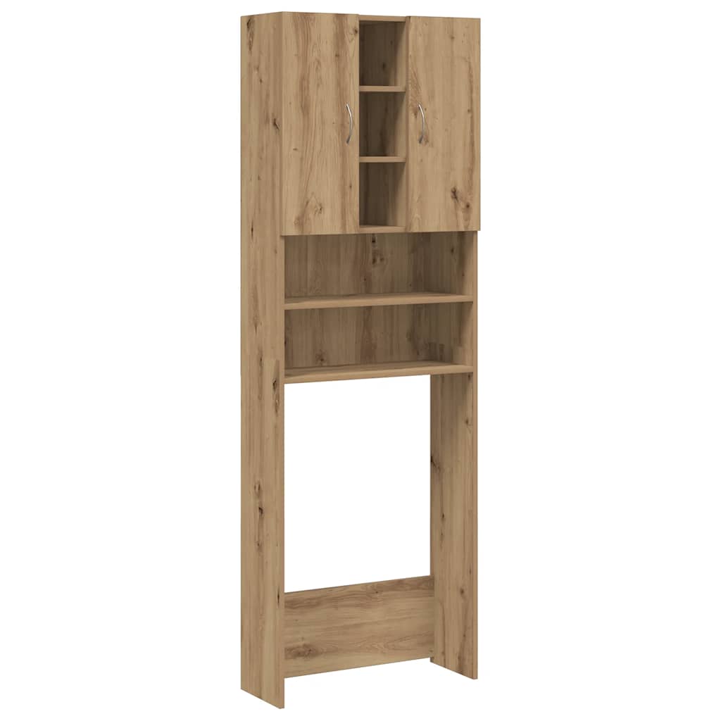 vidaXL Tvättmaskinsskåp artisan ek 64x25,5x190 cm