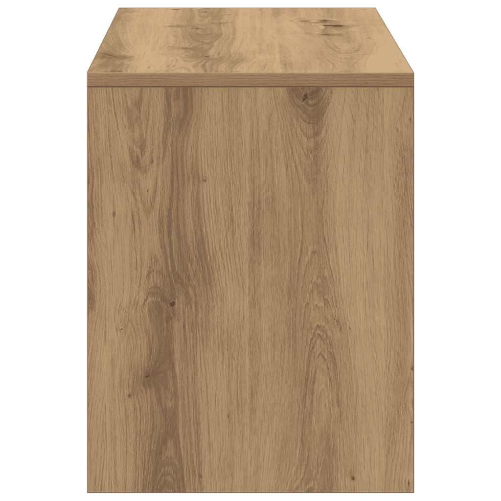 vidaXL Sminkpall artisan ek 70x35x45 cm konstruerat trä