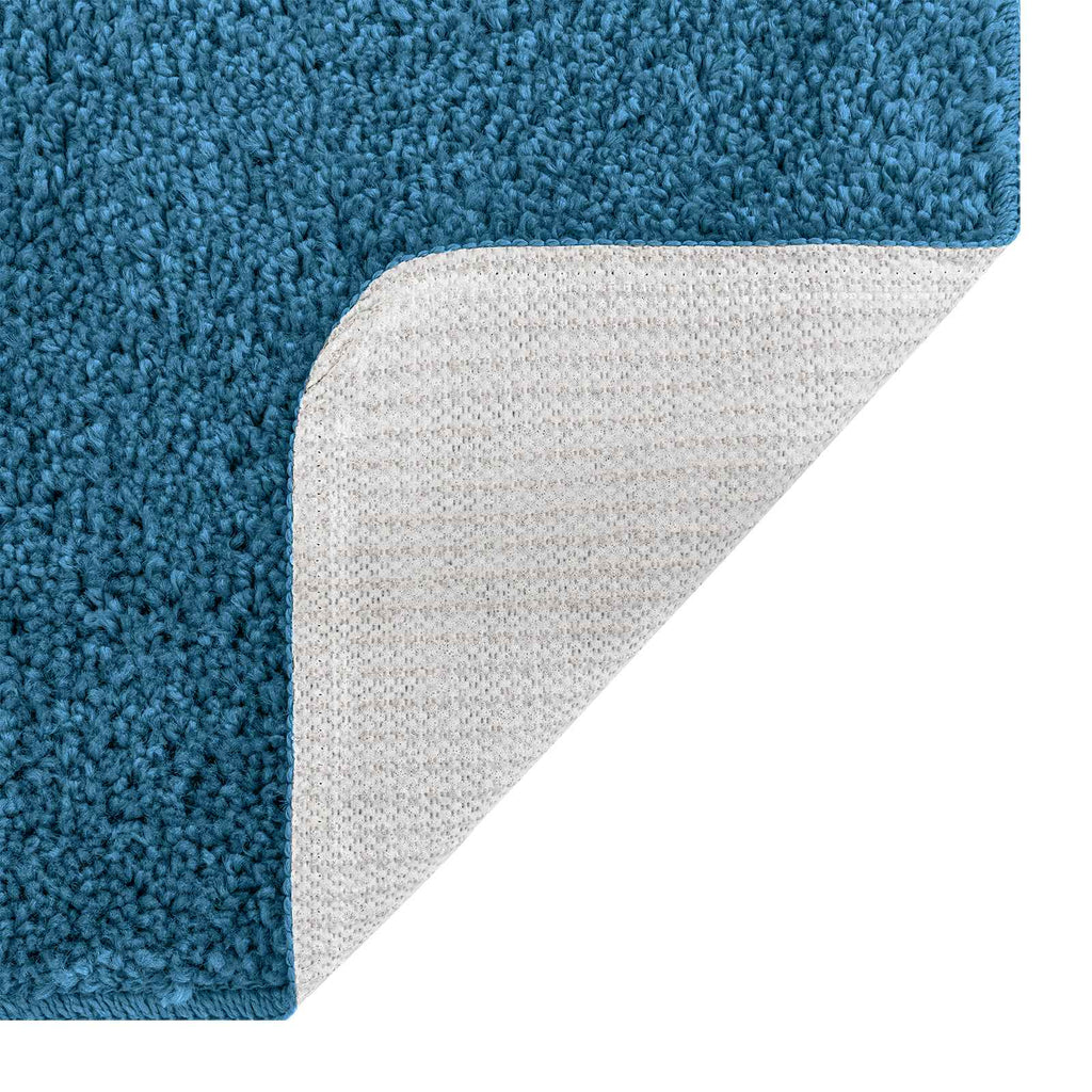 vidaXL Antisklid badmatta set 3 st Blå 50 x 80 cm PP