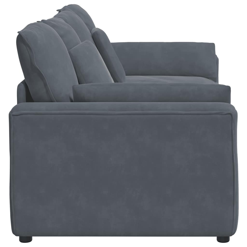 vidaXL Modulsoffa med dynor mörkgrå