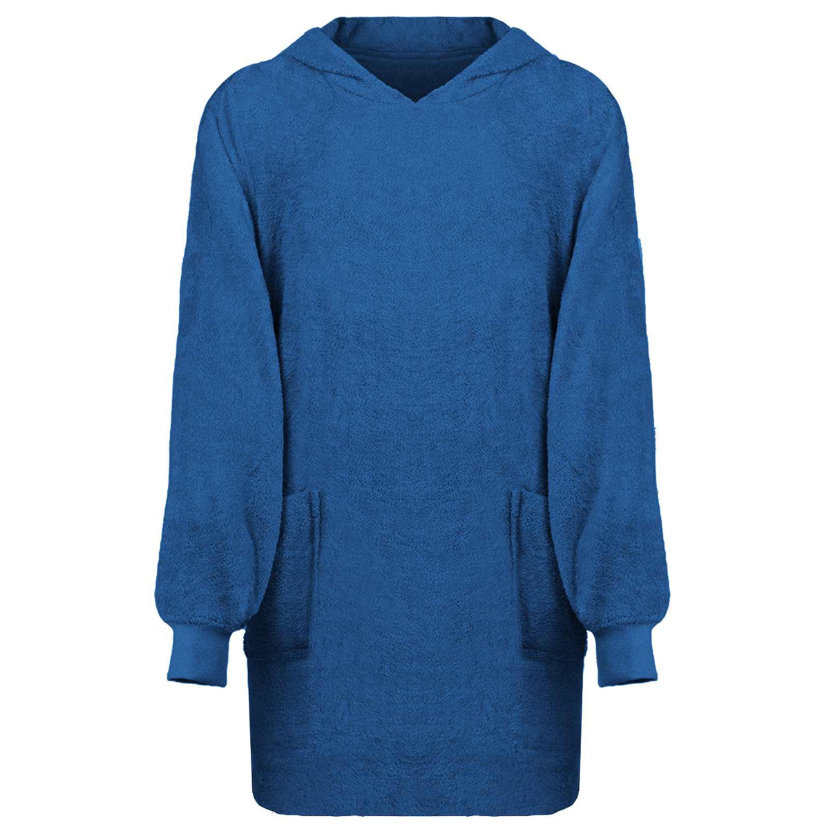 vidaXL Filt-hoodie KINN Marinblå L Bomull