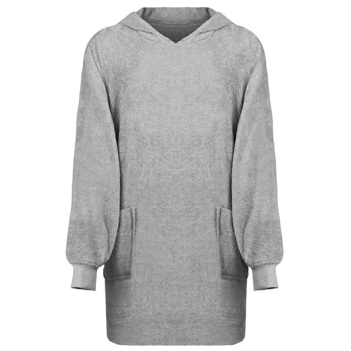 vidaXL Filt-hoodie KINN Grå L Bomull
