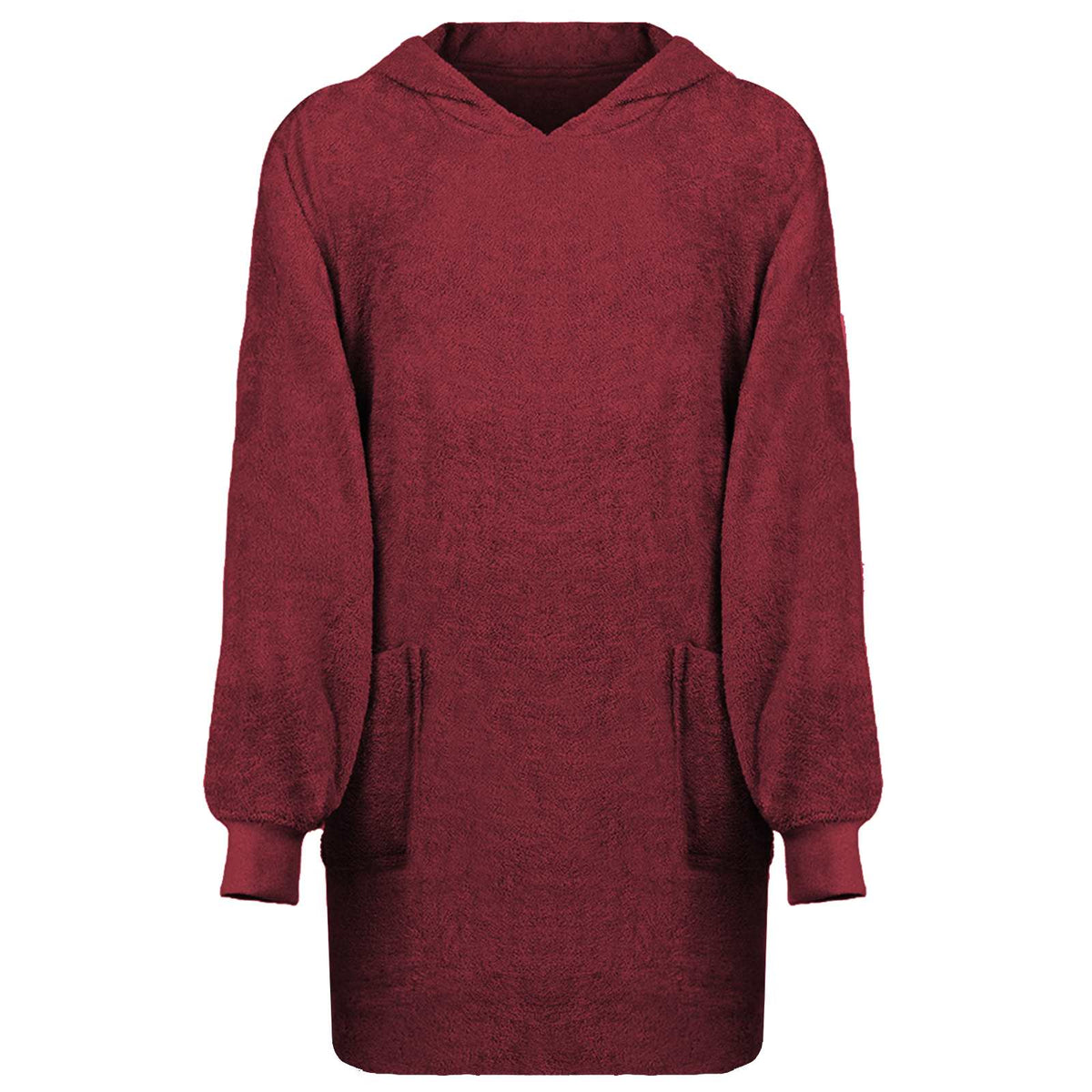 vidaXL Filt-hoodie KINN Röd L Bomull