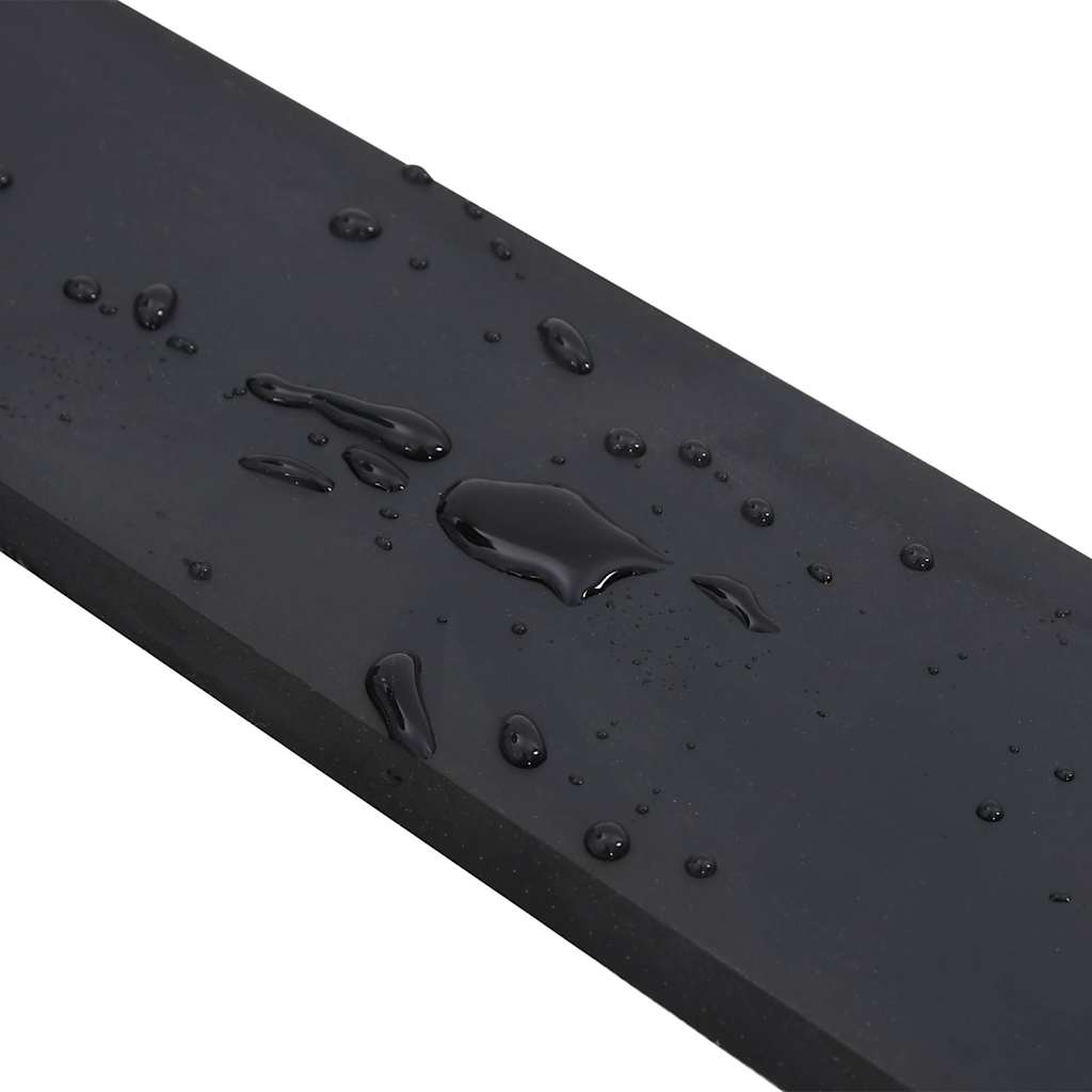 vidaXL Gummikant för snöplog svart 300x8x1 cm