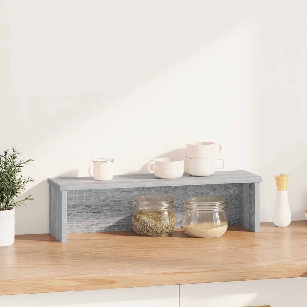 vidaXL Köksställ stapelbara grå sonoma 60x15x16 cm konstruerat trä