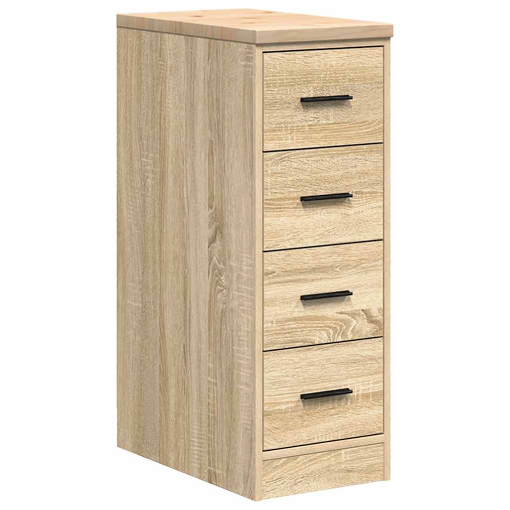 vidaXL Garageskåp Sonoma ek 30x51x85 cm massiv trä furu