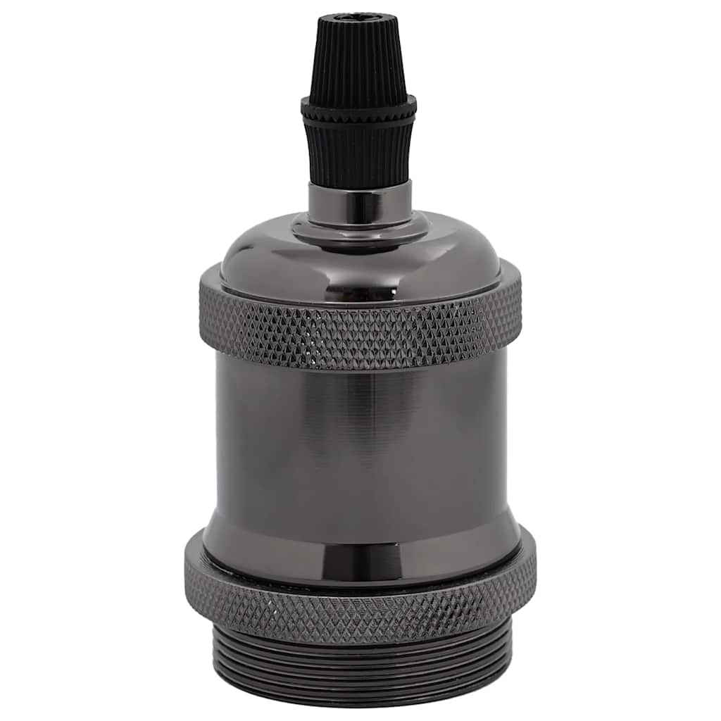 vidaXL Lamphållare 2 st blank svart E27