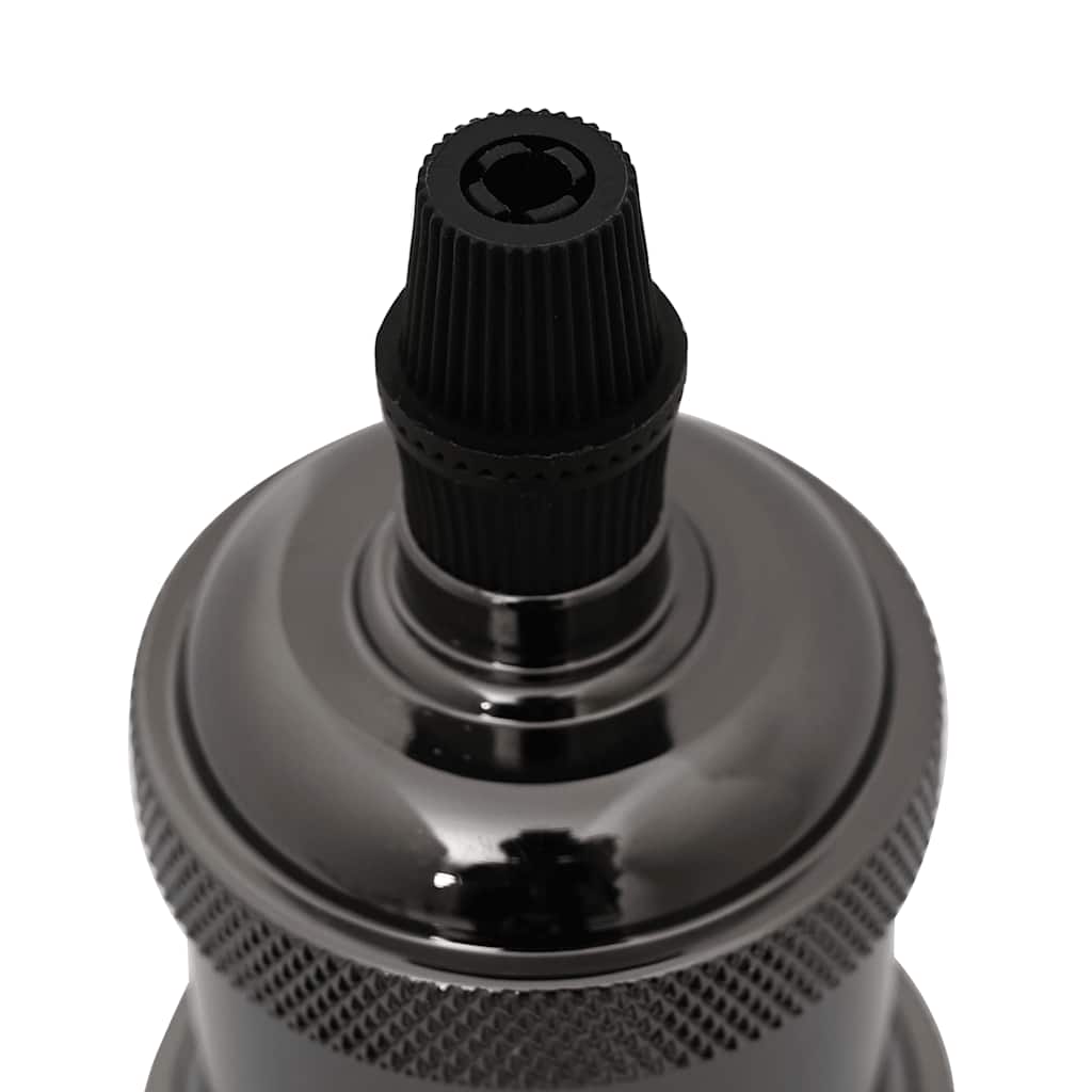 vidaXL Lamphållare 2 st blank svart E27
