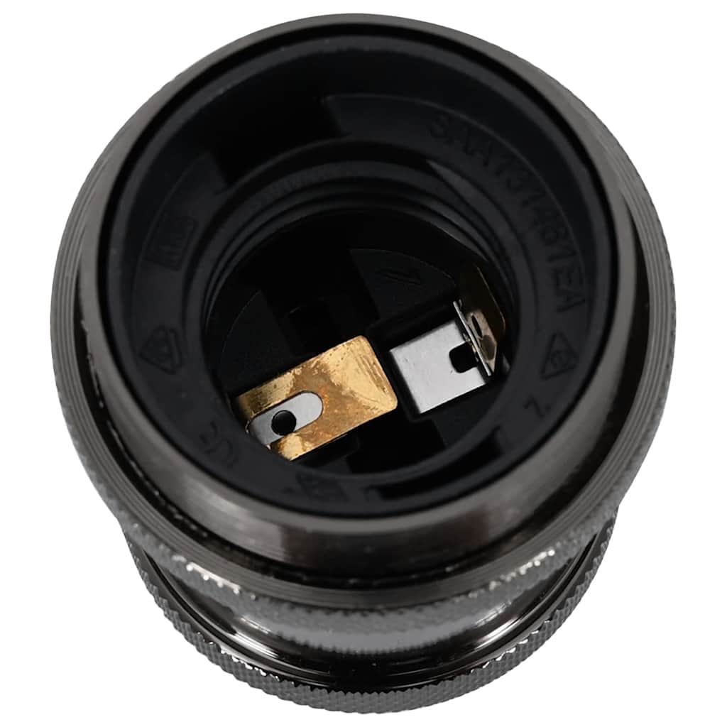 vidaXL Lamphållare 2 st blank svart E27