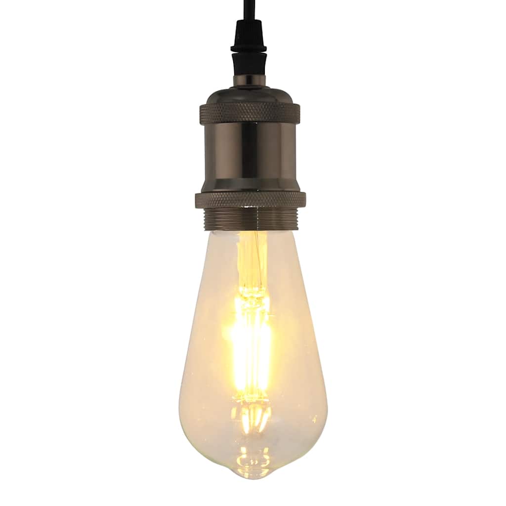 vidaXL Lamphållare 2 st blank svart E27
