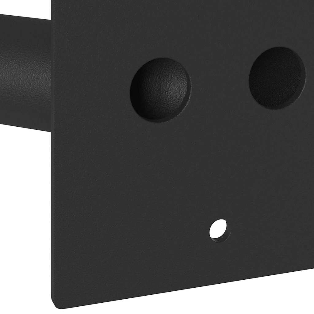 vidaXL Flaggstångshållare Svart 11,5 x 7,5 x 0,2 cm Stål