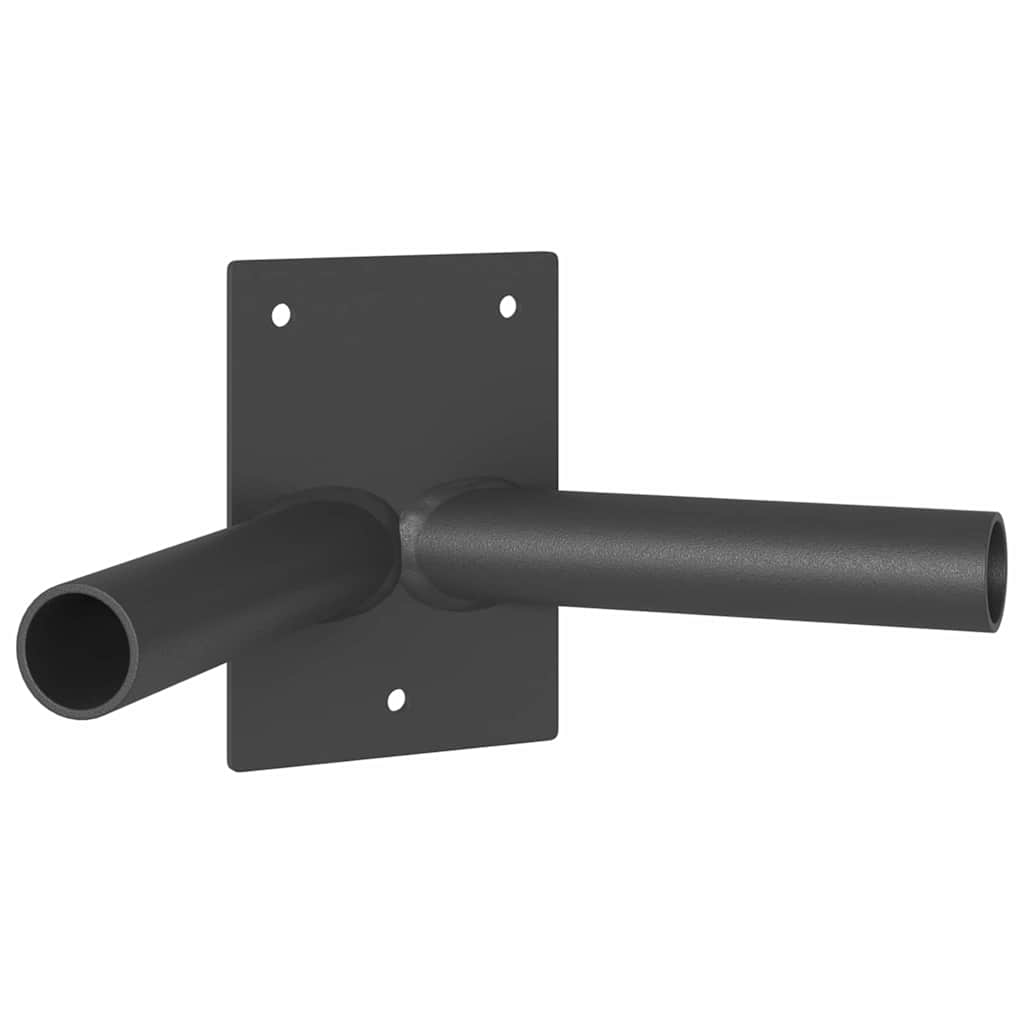 vidaXL Flaggstångshållare Svart 11,5 x 7,5 x 0,2 cm Stål