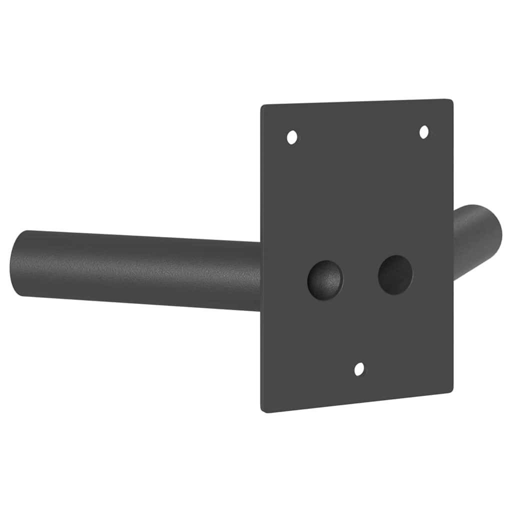 vidaXL Flaggstångshållare Svart 11,5 x 7,5 x 0,2 cm Stål