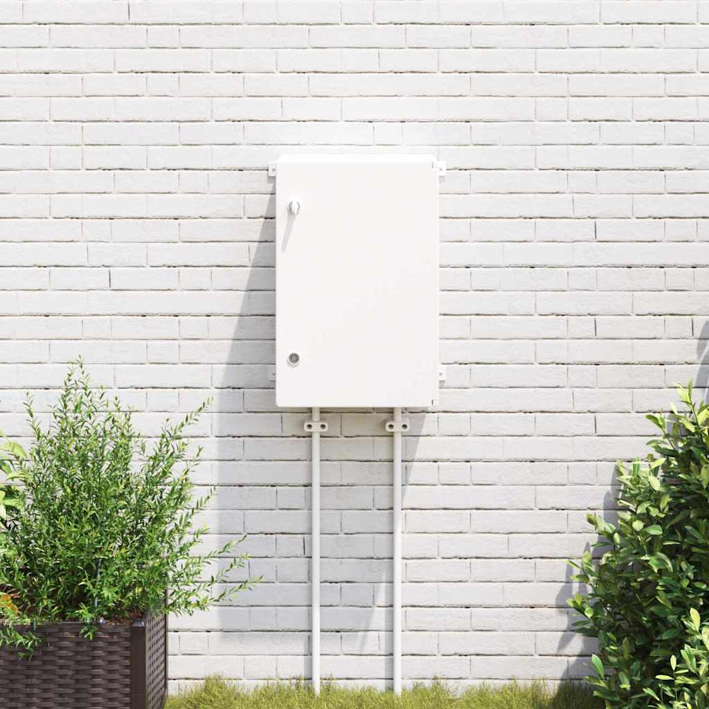 vidaXL Kontrollskåp Grå 47 x 20 x 50 cm ABS Plast
